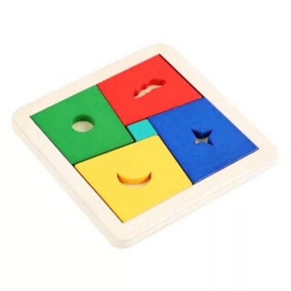 Trä Hexagon Pussel för barn Vuxna Formmönster Block Magic Puzzle