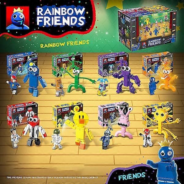 8 st Roblox Rainbow Friends Doors, Byggklossar Figurer Montera Modell Barnleksak