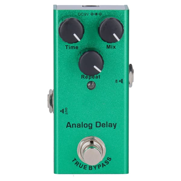 Mini True Bypass Analog Delay Gitar Effekt Pedal Bærbar Aluminium Legering DC 9V JDF-10