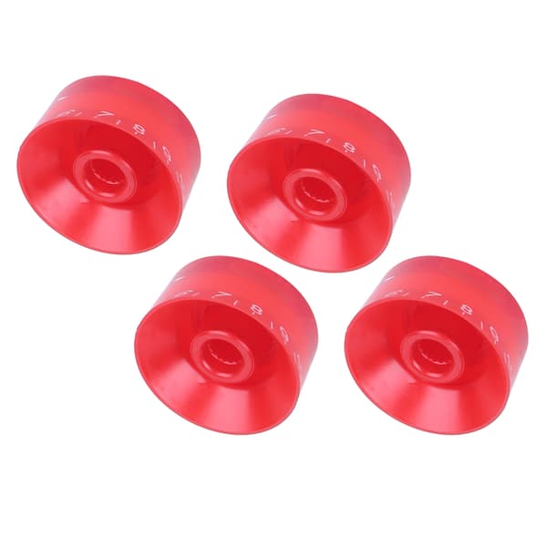 4 st Akryl Bas Rattar Elgitarr Volymkontroll Potentiometer Hatt Vit Röd Gitarrtillbehör