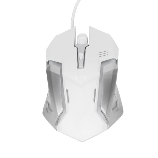 Lysande Optisk Trådbunden Gamingmus Vit