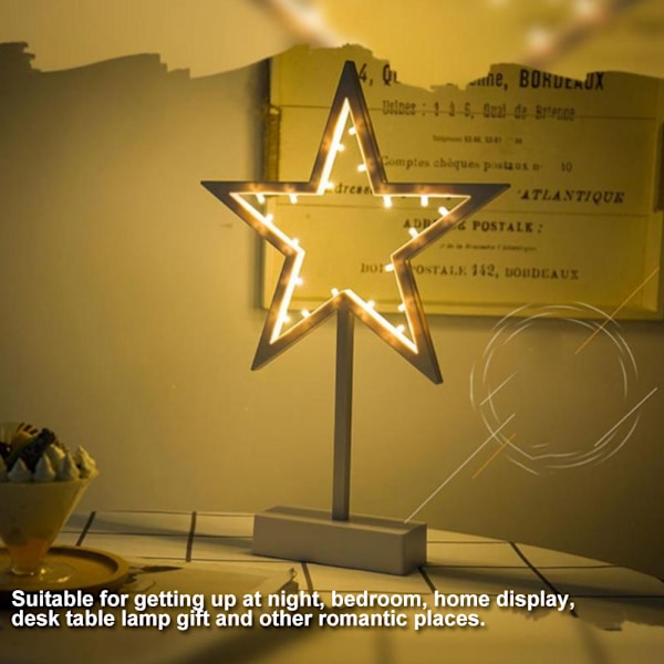 Stjerneformet LED Nattlampe: Bordlampe for Hjem, Juledekorasjon og Barnegaver