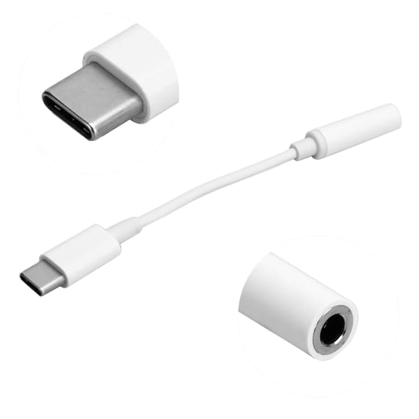 USB C til 3,5 mm hovedtelefonadapter til Huawei M10 P20 Xiaomi Mix2 Note3