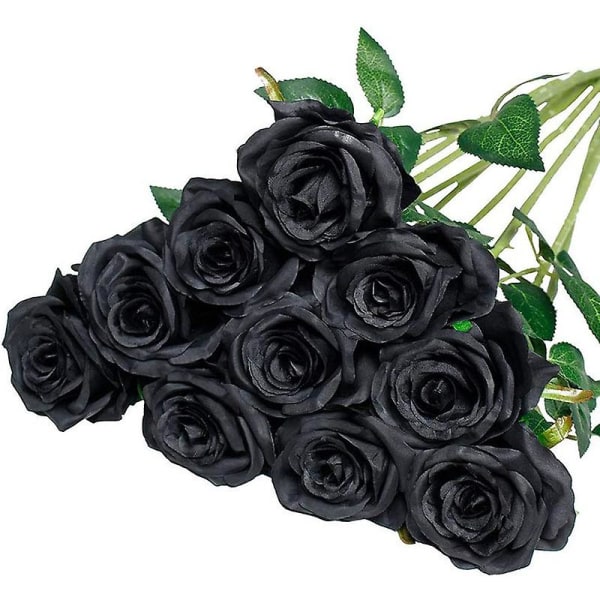 10 kpl tekokukkia ruusu pitkävarsi silkki tekoruusukukka kodin sisustus morsiushääkimppuun