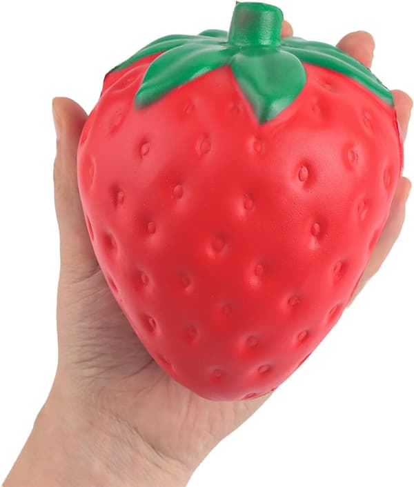 7 cm sakte stigende Kawaii Squishies Jordbærklemmeleker for jenter gutter