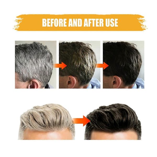 4 STK Mænds Grå Dækning Bar Shampoo Hår Mørkfarvende Sort Sæbe til Grå Hårdækning[dt]