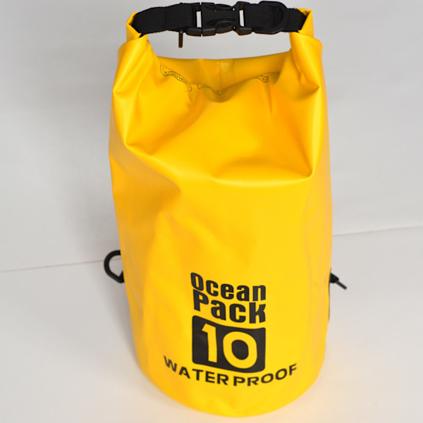 Flytande vattentät torrpåse yellow 5L single shoulder strap