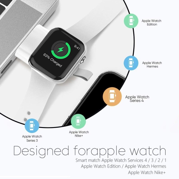 Bärbar trådlös Apple Watch snabbladdare