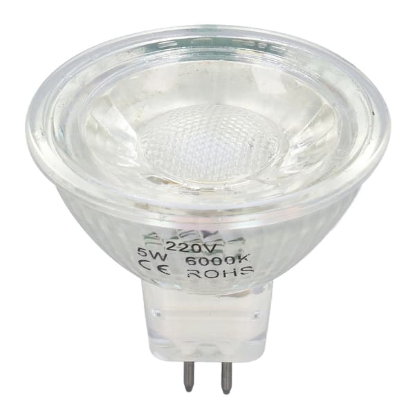 5W COB LED MR16 Dimbar Spot Light Bulb 220V 6000K Ren Vit för Sovrum Vardagsrum