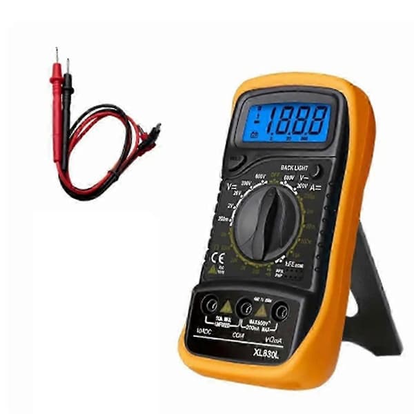 XL830L Digitalt Multimeter: AC/DC Spænding, Strøm, Modstandstester med LCD