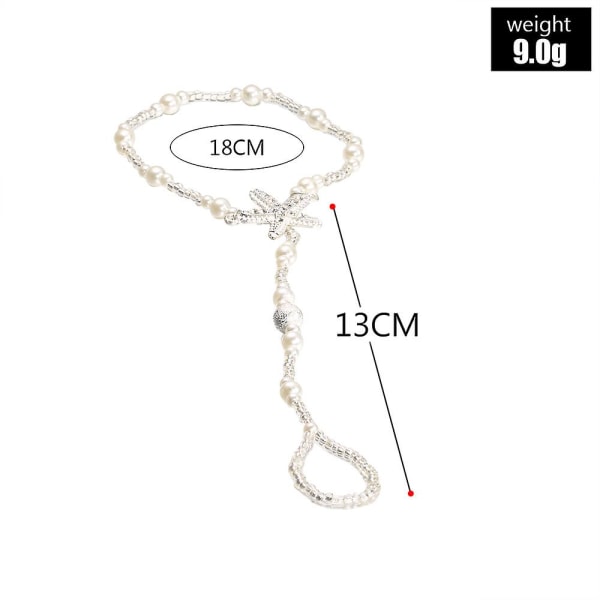 2 stk Perle Bare Foot Sandal Anklet Fod Kæde Tå Ring Strandarmbånd Kvinder Piger Sommer Smykker Mode Billig