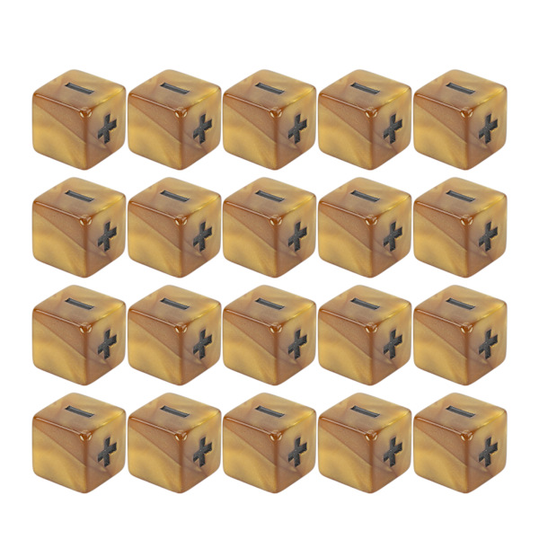 20 stk. Math Plus Minus tegn terninger 16 mm Math Operation Beregningsterninger Sæt til spædbarnsundervisning Golden Gradient