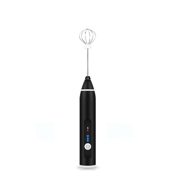 Elektrisk mælkeskummer Usb genopladelig, piskeris, skummer, sort Blue