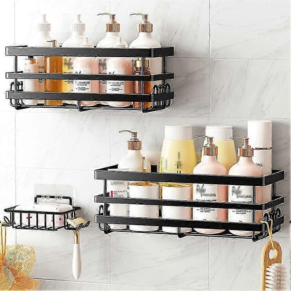 Stor bruseopbevaringsholder i rustfrit stål Pladsbesparende organiseringsstativ til bruser Soap Holder