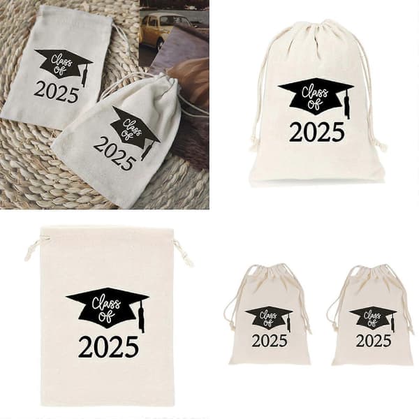2025 Godisväskor för examen Jul Bröllopsgodisförpackning Presentpåsar för examensfester och evenemang 15x20cm