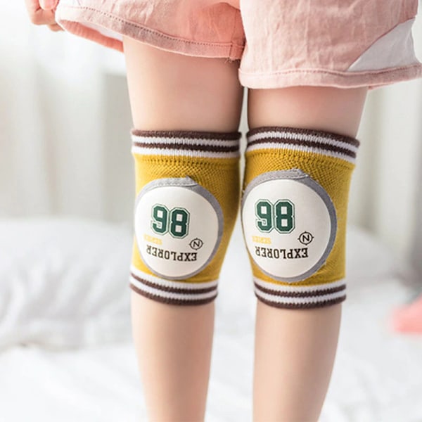 1 par Baby Knäskydd Säkerhetskrypande armbåge 0-4year Yellow 86