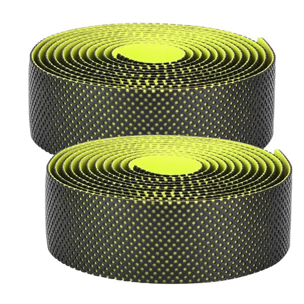 Racercykelstyr Tape Høj Elastisk Blød Svedabsorberende Styrtape Sort Gul