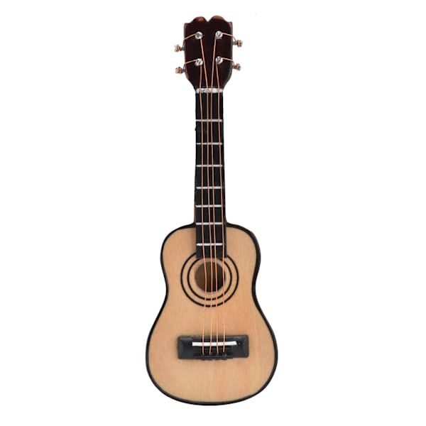 Dockhus Miniatyr Trägitarr i Skala 1:12, Mini Gitarr Display Modell Klassisk Gitarr