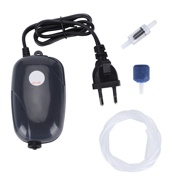 HT RS-290 Luftpumpe for akvarier med ferskvann og saltvann med EU-plugg (220V)