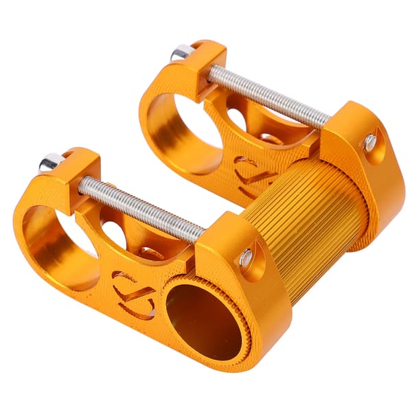 Vikbart Cykelstyre 25,4 mm Aluminiumlegering Ihålig SP8 Modifierad Dubbel Stam Guld