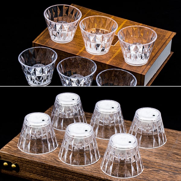 1 Styck Transparent Akryl Kristall LED Nattlampa för Atmosfär