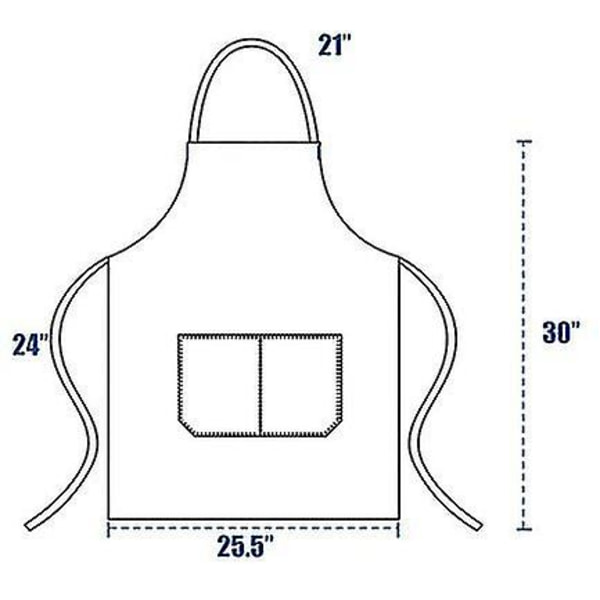 12-pack enkla haklappsförkläden med 2 fickor - blå unisex reklam