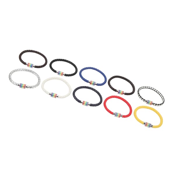 Regnbågs Pride Läderarmband Set för Par