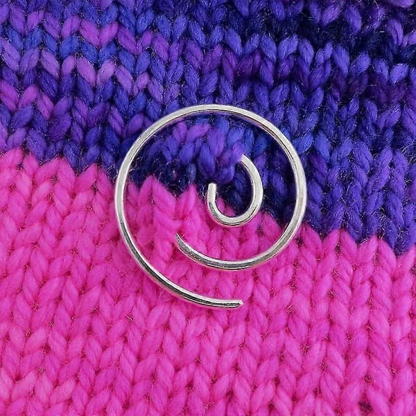 Spiral kabelstrikkepind, husholdningsstrikkepind i rustfrit stål 3 stk. Silver
