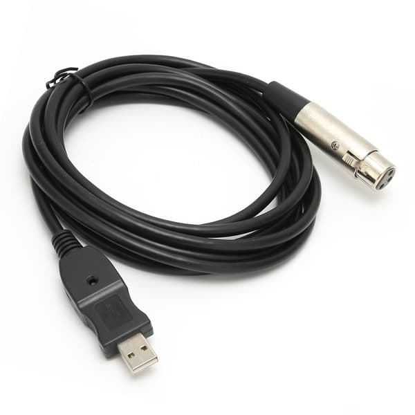 USB Han til XLR Hun Adapterkabel 3 Meter Studie Lyd Mikrofon Optagelse Konnektor