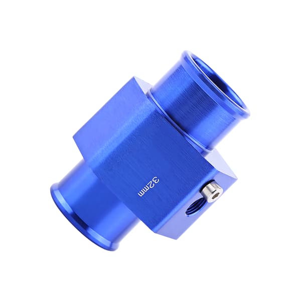 Universal Metal Bil Vand Temp Led Rør Slange Temperatursensor Adapter Blå 32mm