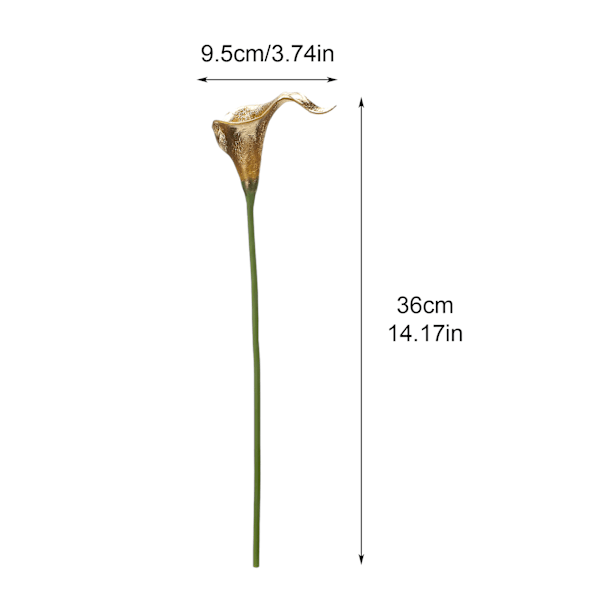 1 stk. Gull Mini Calla Lily Kunstig Blomst for Bryllup og Hjemmeinnredning