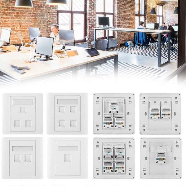 Speed Cat6 Ethernet Vægpanel Modulært Design Stærke ABS Internet Frontplader Velegnet til Stabil Internetforbindelse Flerfarvet 5