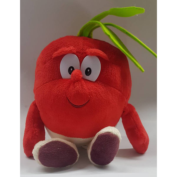 Söt tecknad frukt grönsak plysch leksak docka Red and white radish