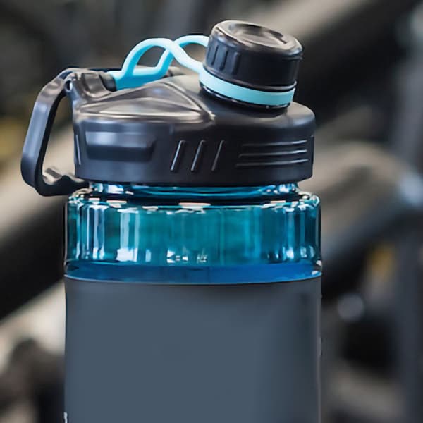 Stor Vannflaske med Stropp for Menn og Kvinner, Blå, 2300ml