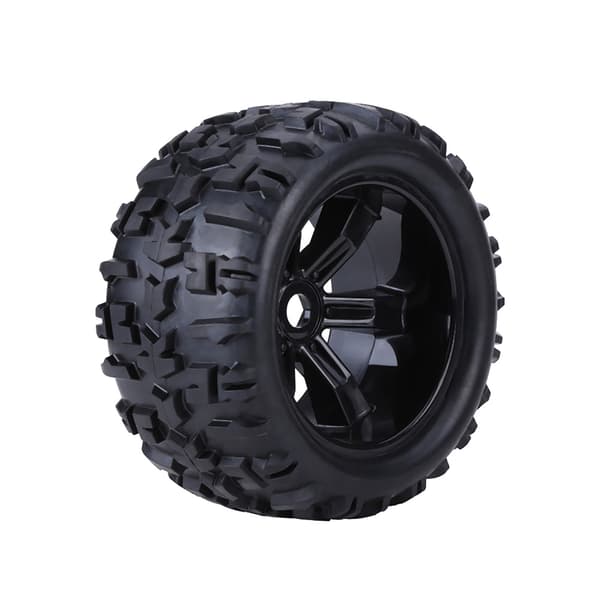 4 stk. gummihjul med plastnav for 1/8 RC lastebil