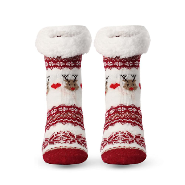 Kvinnor Vinter Thermal Slipper Strumpor Fuzzy Warm Home Sleep Socks