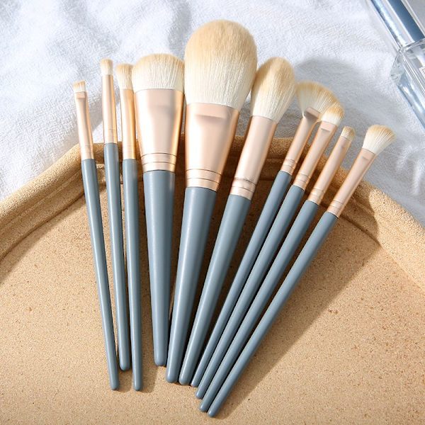 10-pack mjuk fluffig sminkborsteset Set 10Pcs no bag