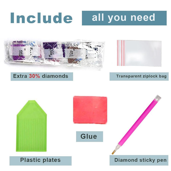 Sarjakuvaeläinten timanttimaalaus DIY Full Diamond