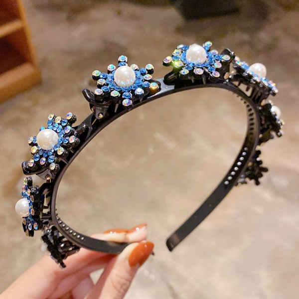 Ins net röd pärla strass hårbåge style 13