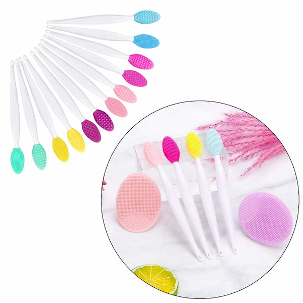 4-pack Nose Duplex Tool Lip Scrub Exfoliating Brush 04 colors