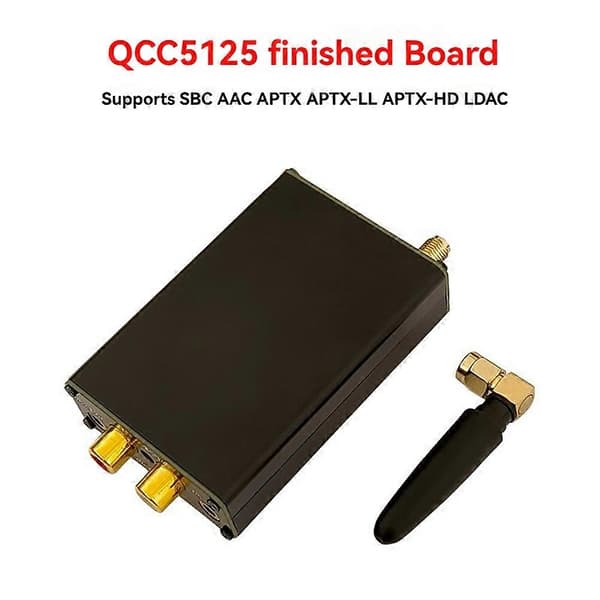 QCC5125 Bluetooth-dekoder Isolert febergrad tapsfri høypassdekoder mottaker front-end-kort APTX+LDAC[dt] Svart