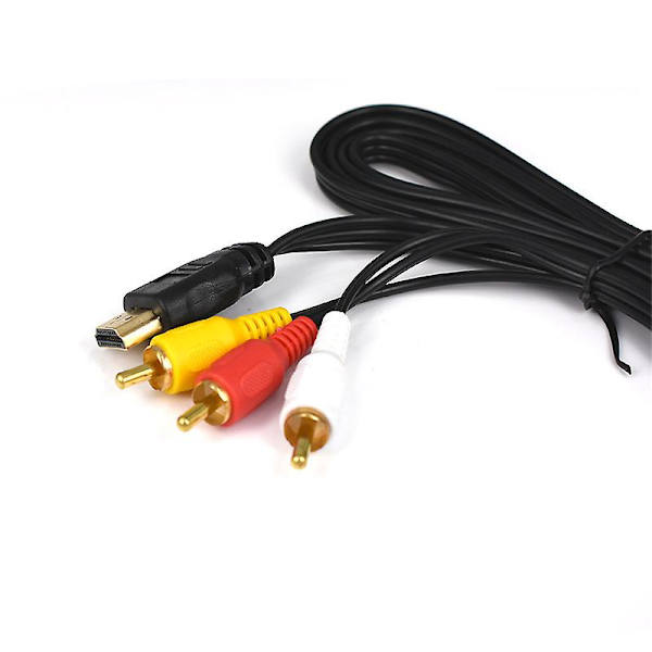 High-definition HDMI to AV cable 3RCA gold-plated SCART to 3RCA AV adapter IN/Out type broom head