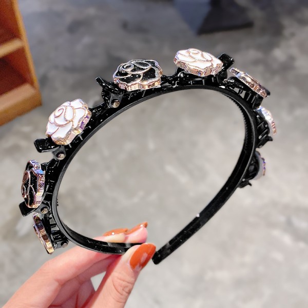 Ins net röd pärla strass hårbåge style 22