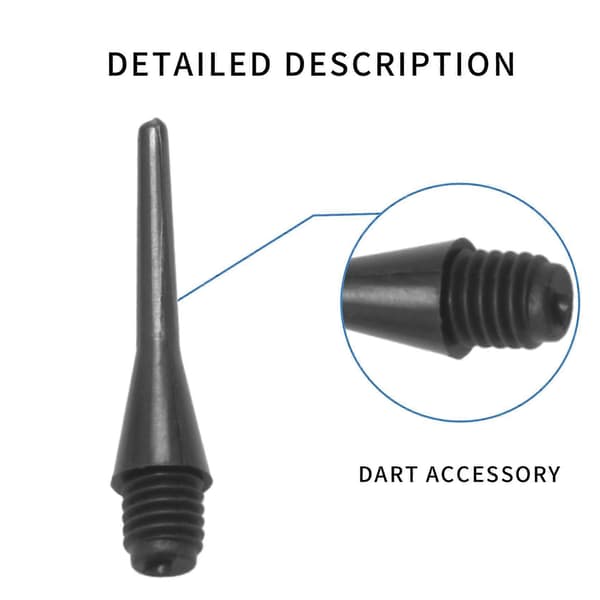 500 st hållbara mjuka spetsar nålbytesats för elektroniska dart professionella dart volfram dart tillbehör Svart