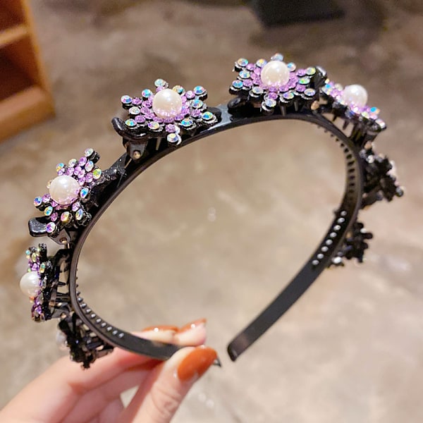 Ins net röd pärla strass hårbåge style 11