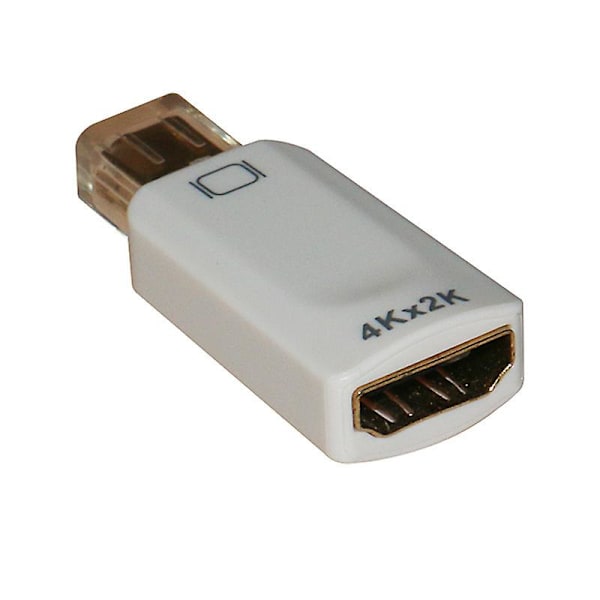 Mini Dp till HDMI-adapter 4k HD-videoadapter white