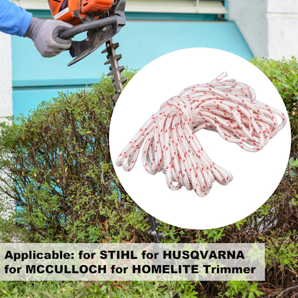 10M Erstatning Nylon Startsnor for STIHL Gressklippere & Motorsager - 4mm Startsnor