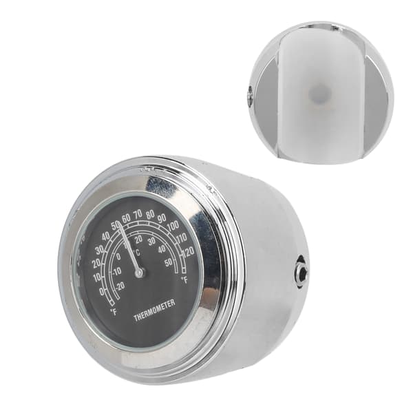 22-25mm Motorcykel Styr Termometer Ur Temperaturmåler Tilbehør Sort