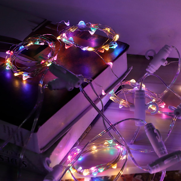 USB 280 LED Lyslenke med 8 Moduser - Dekorative Gardinlys for Soverom