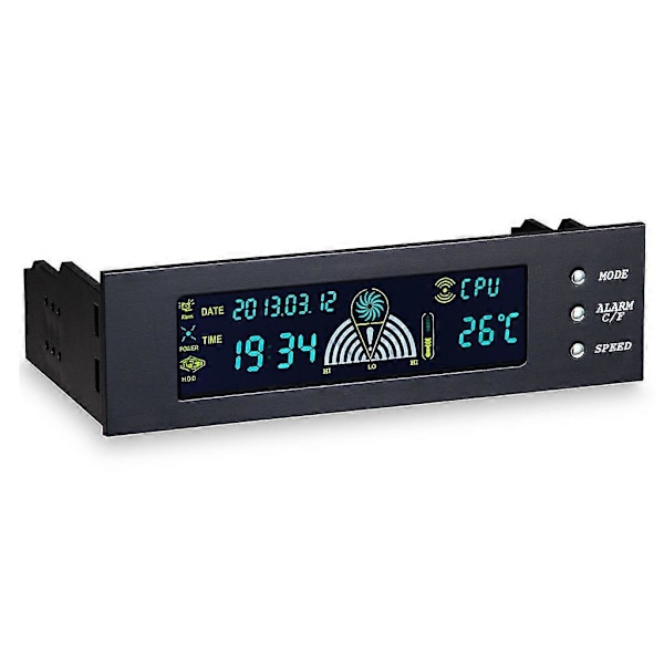 【DENGTU】5.86\" Holdbar PC Computer Ventilator Controller Temperatursensor PC Køling